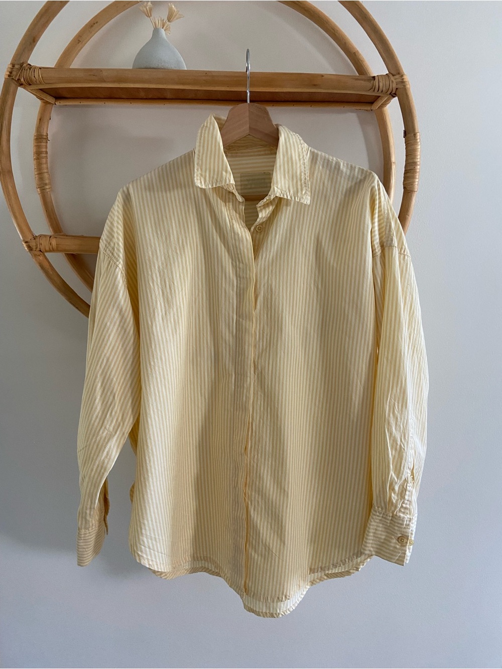 Daily Drills Yellow Striped Button-Up Shirt